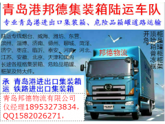 貨柜大柜小柜青島港集裝箱車隊(duì)